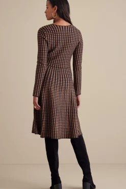 work to play|patterned-Soft Surroundings Aida Dress Hazelnut