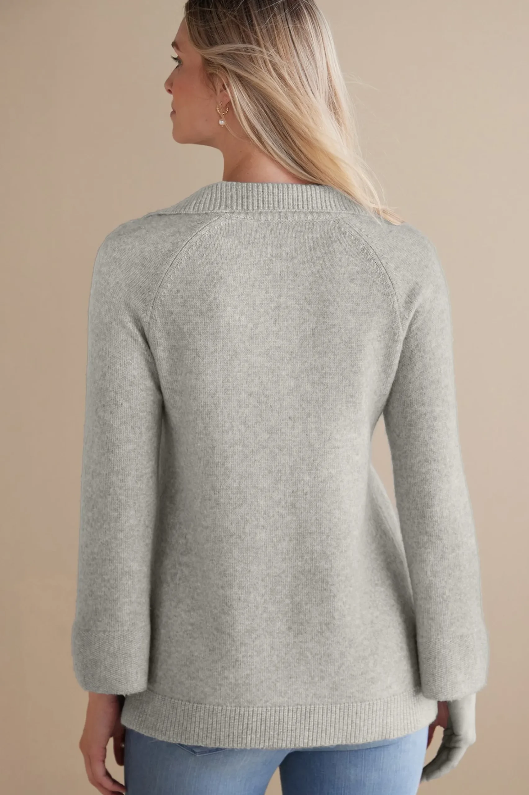 Into The Blues|Everyday Styles-Soft Surroundings Alice Sweater Light Heather Grey