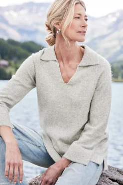 Into The Blues|Everyday Styles-Soft Surroundings Alice Sweater Light Heather Grey