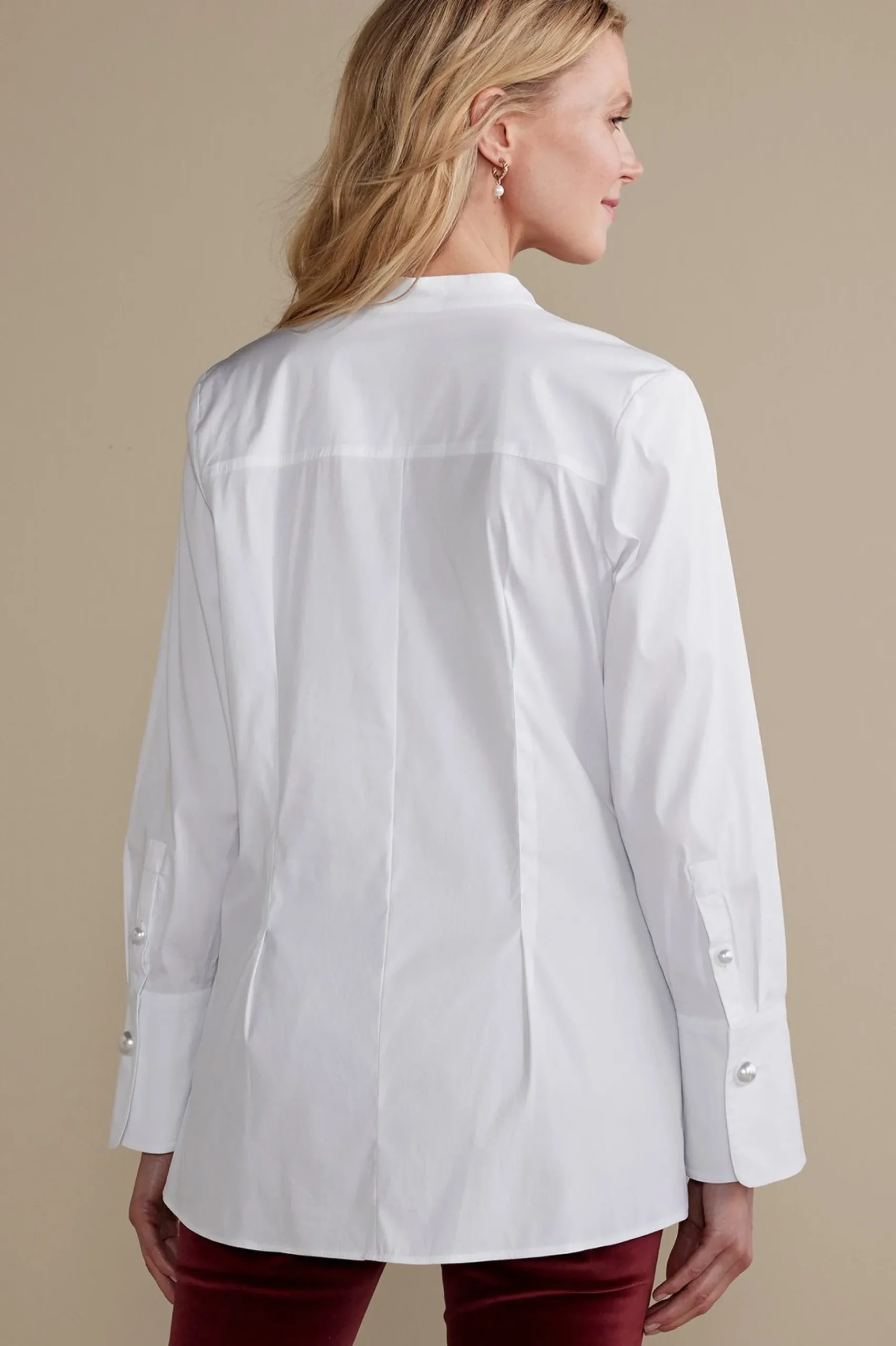 Feminine Flourish|long sleeve-Soft Surroundings Amia Shirt White