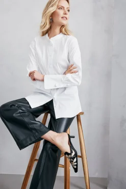 Feminine Flourish|long sleeve-Soft Surroundings Amia Shirt White