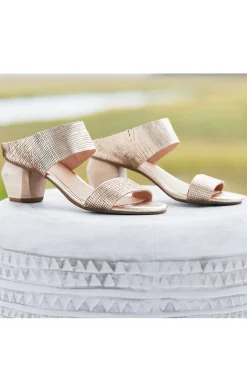 sandals|slides & mules-Soft Surroundings Antelope Amelia Textured Sandal Gold