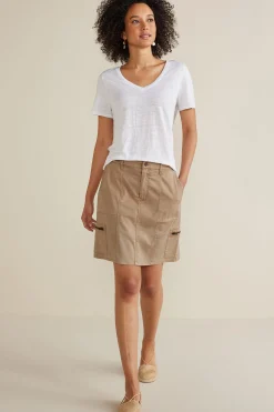 Shorts|Skirts-Soft Surroundings Antigua Utility Skort Sesame