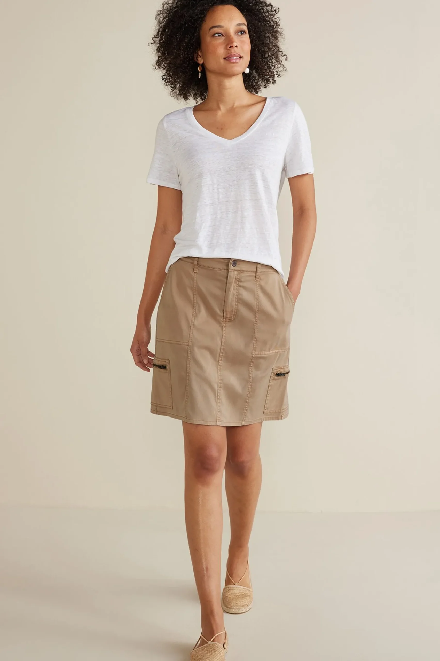 Shorts|Skirts-Soft Surroundings Antigua Utility Skort Sesame