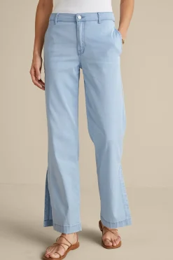 Vacation Shop|Wear Now Styles-Soft Surroundings Arcadia Wide Leg Pants Light Chambray