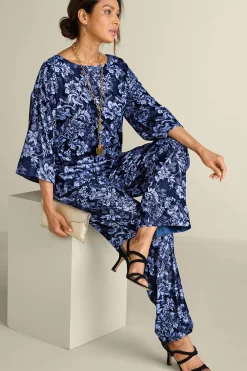EVelvet Styles|full length-Soft Surroundings Aria Velvet Wide Leg Pants Cabernet