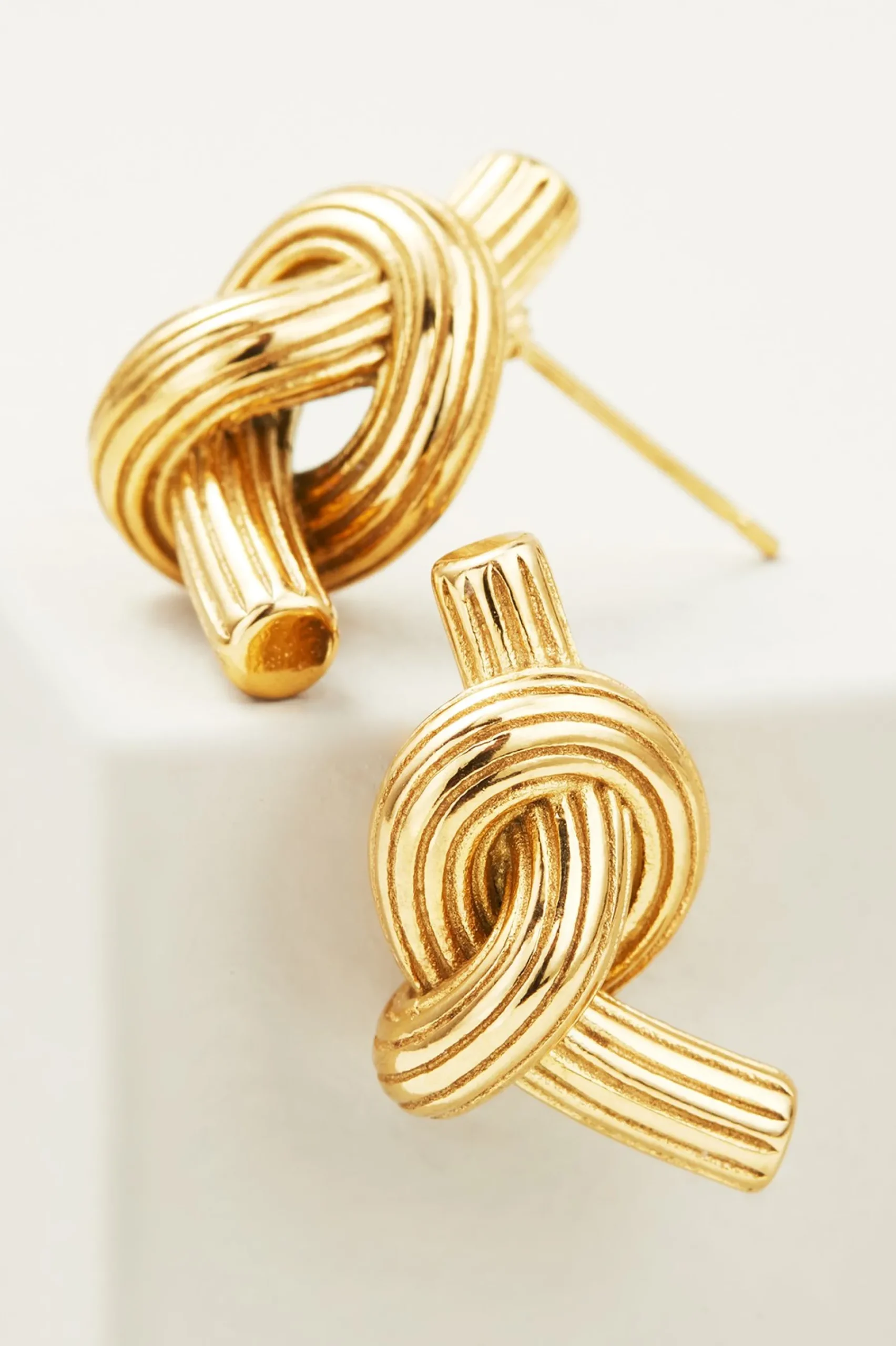 Earrings|earrings-Soft Surroundings Ashley Knot Earring Gold