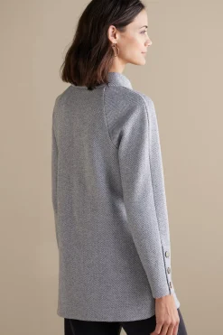 Everyday Styles|long sleeve-Soft Surroundings Brooke Tunic Black/White Combo