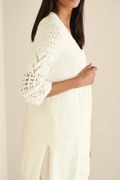Feminine Flourish|Vacation Shop-Soft Surroundings Calistoga Pointelle Cardigan Ivory Pearl