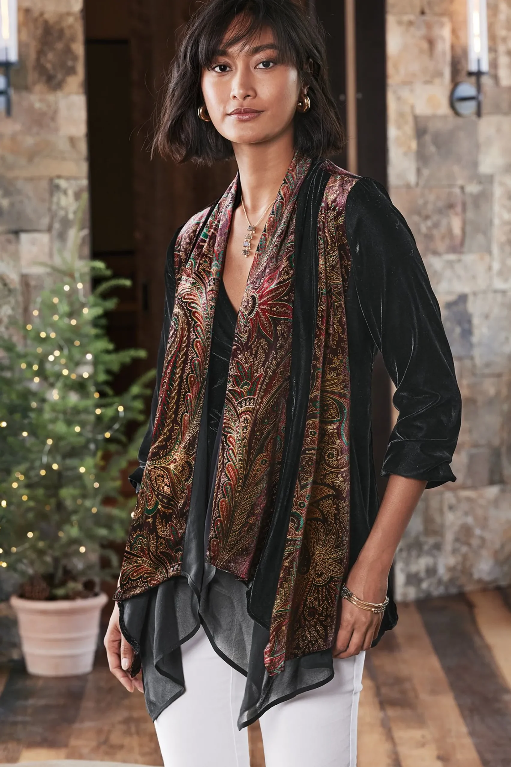 Global Artistry|Jackets & Coats-Soft Surroundings Castle Garden Jacket Paisley Multi