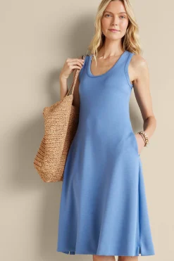 Into The Blues|Vacation Shop-Soft Surroundings Ceri Knit Midi Dress Black