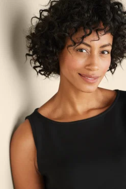 Vacation Shop|sleeveless-Soft Surroundings Ceri Knit Sleeveless Top Black