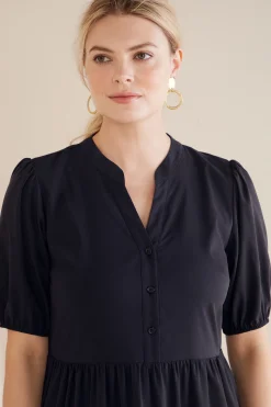solids|mid-length-Soft Surroundings Claudia Midi Dress Black