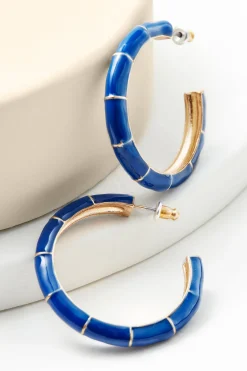 Earrings|earrings-Soft Surroundings Cleo Hoop Earring Blue