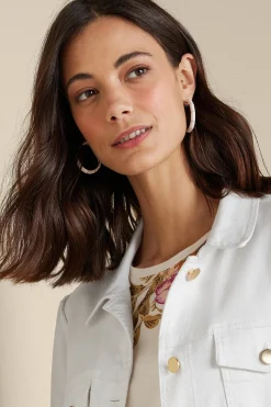Earrings|earrings-Soft Surroundings Cleo Hoop Earring Blue
