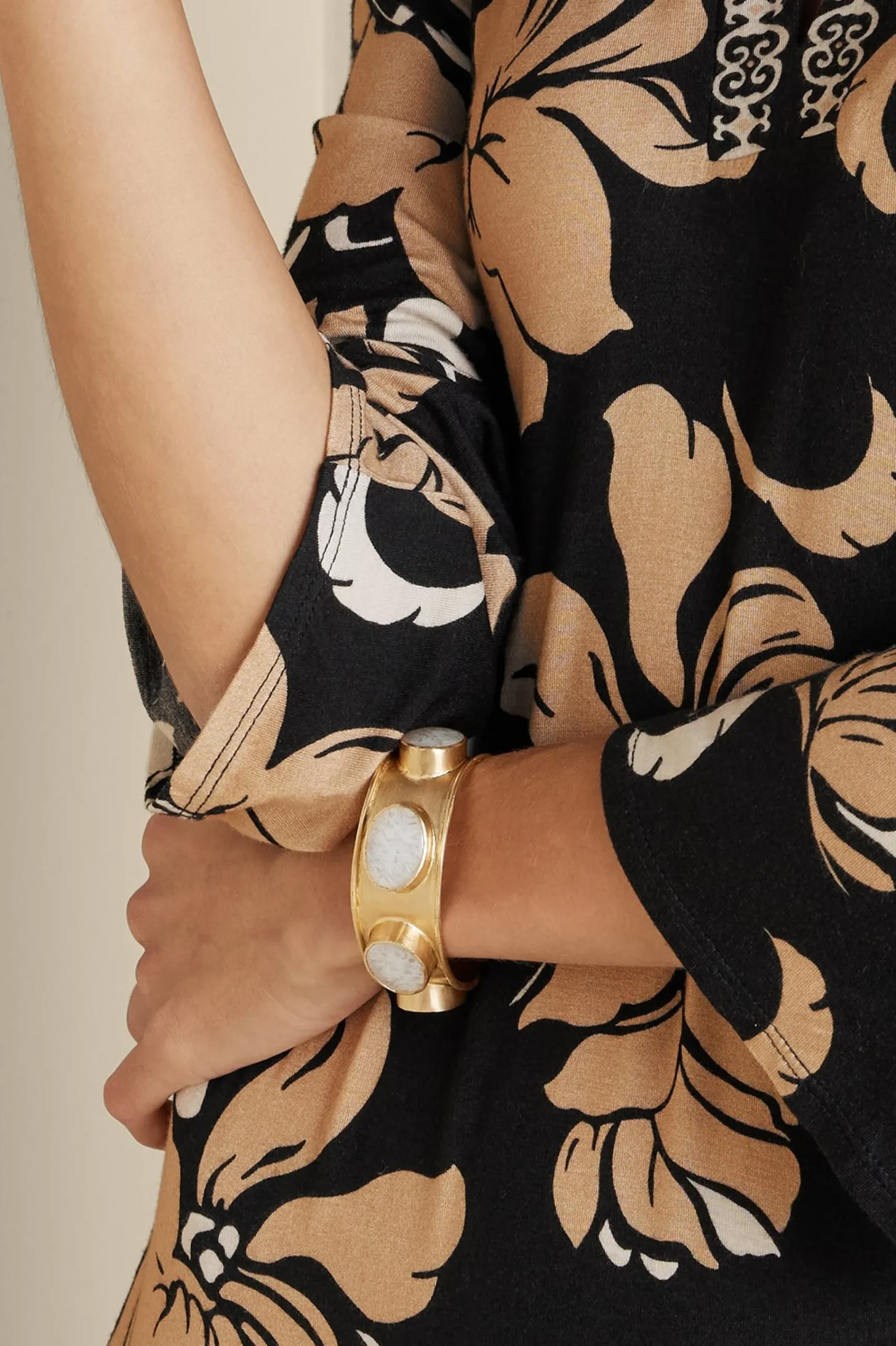 Bracelets|bracelets-Soft Surroundings Cleo Stone Cuff Gold