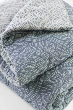 comforters|quilts, coverlets & duvet covers-Soft Surroundings Cordova Reversible Jacquard Comforter Faded Blue