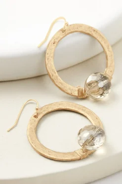 Earrings|earrings-Soft Surroundings Cressa Crystal Hoop Earrings Silver