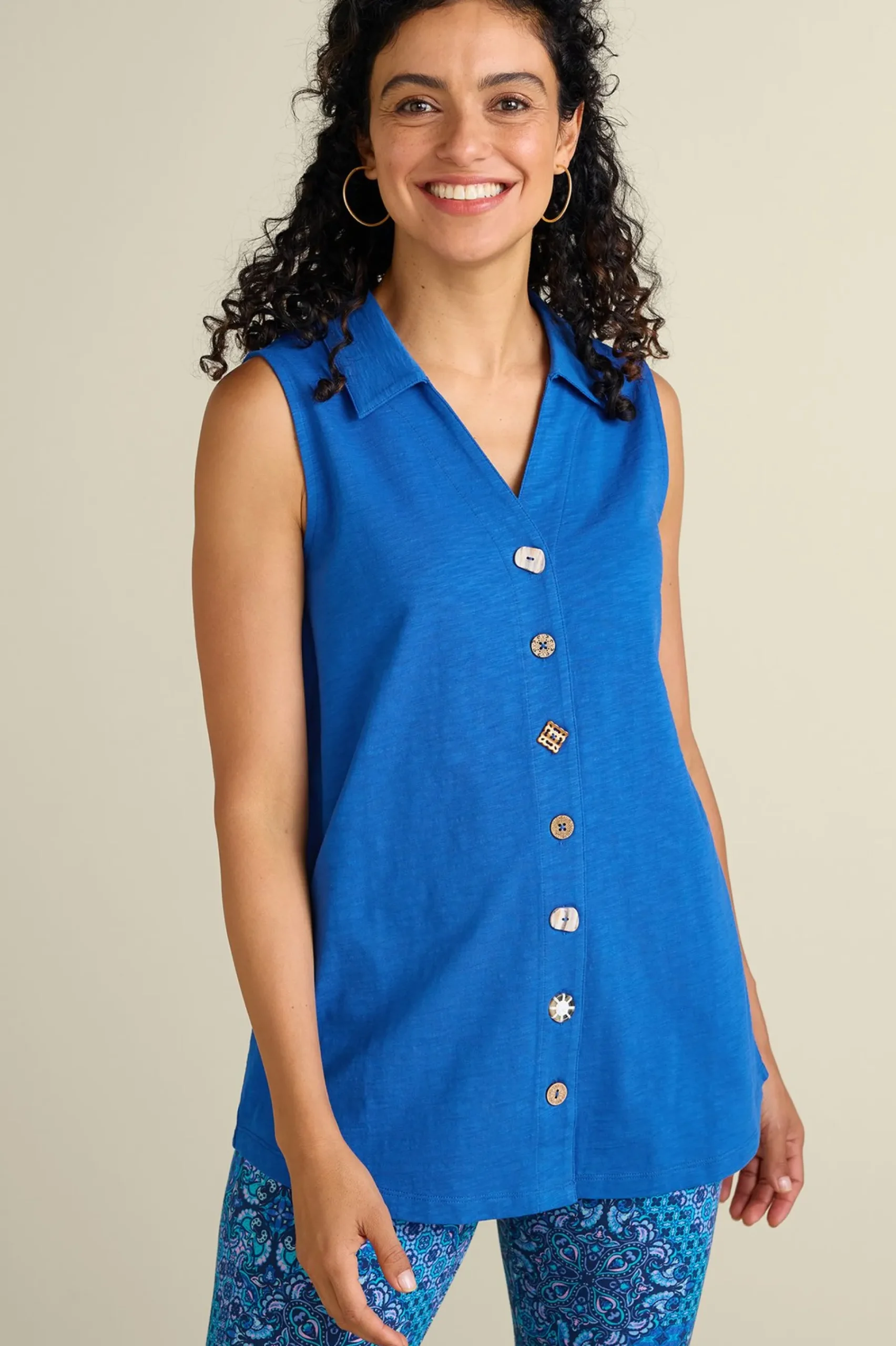 sleeveless|shirts-Soft Surroundings Danielle Sleeveless Tunic Black