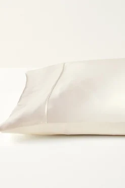 pillowcases & shams-Soft Surroundings Dreamy Silk Pillowcase Misty Blue