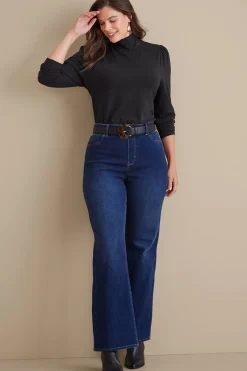 Everyday Styles|long sleeve-Soft Surroundings Emme Turtleneck Top Black
