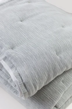 comforters-Soft Surroundings Evie Textured Comforter Silver Sea