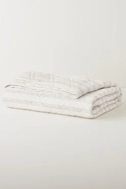 quilts, coverlets & duvet covers-Soft Surroundings Grayson Cotton Quilt Ivory