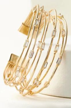 Bracelets|bracelets-Soft Surroundings Gretta Gem Cuff Gold