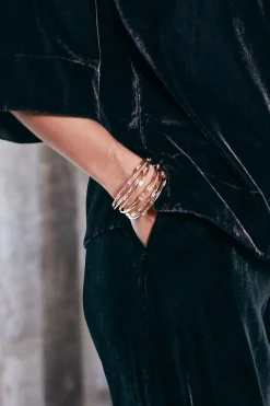 Bracelets|bracelets-Soft Surroundings Gretta Gem Cuff Gold