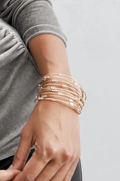 Bracelets|bracelets-Soft Surroundings Gretta Gem Cuff Gold