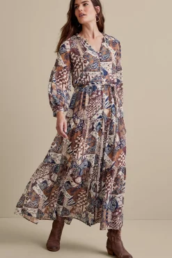 Feminine Flourish|between season-Soft Surroundings Hailey Dress Multi Patchwork