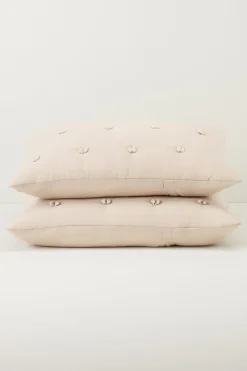 pillowcases & shams-Soft Surroundings Harlow Tufted Sham Beige