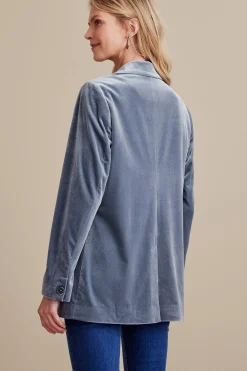 Into The Blues|EVelvet Styles-Soft Surroundings Holly Velvet Blazer Black