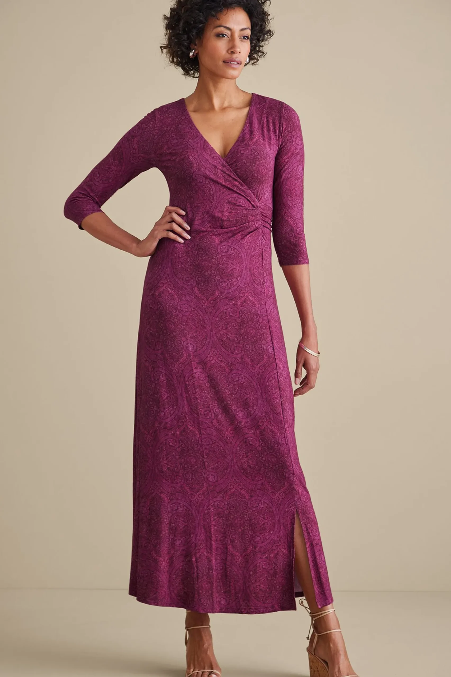 work to play|maxi-Soft Surroundings Hyannis Maxi Dress Tapestry Multi