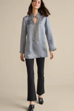 Global Artistry|long sleeve-Soft Surroundings Icon Colette Tunic Moroccan Embellishment