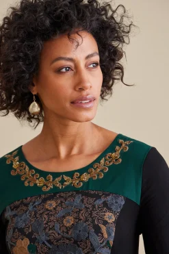 Global Artistry|forever favorites-Soft Surroundings Icon Sultana Dress Tribal/Floral Multi