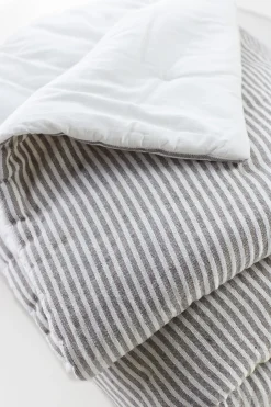 comforters|quilts, coverlets & duvet covers-Soft Surroundings Isabelline Stripe Comforter Grey