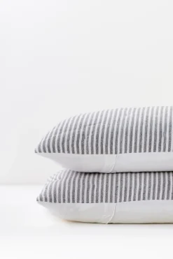 pillowcases & shams-Soft Surroundings Isabelline Stripe Sham Grey