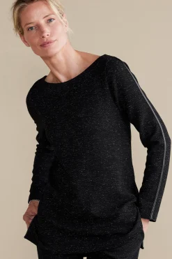 long sleeve|pullovers-Soft Surroundings Janae Top Black