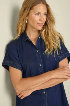Everyday Styles|Vacation Shop-Soft Surroundings Je Veux TENCEL Shirt Light Chambray