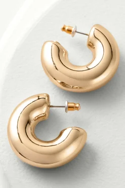 Earrings|earrings-Soft Surroundings Julianna Hoop Earring Polished Silver