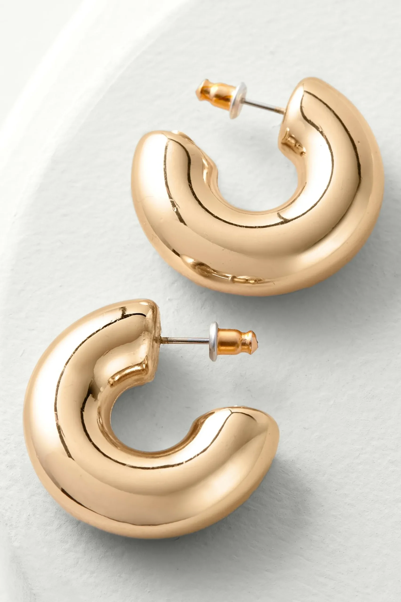 Earrings|earrings-Soft Surroundings Julianna Hoop Earring Polished Silver