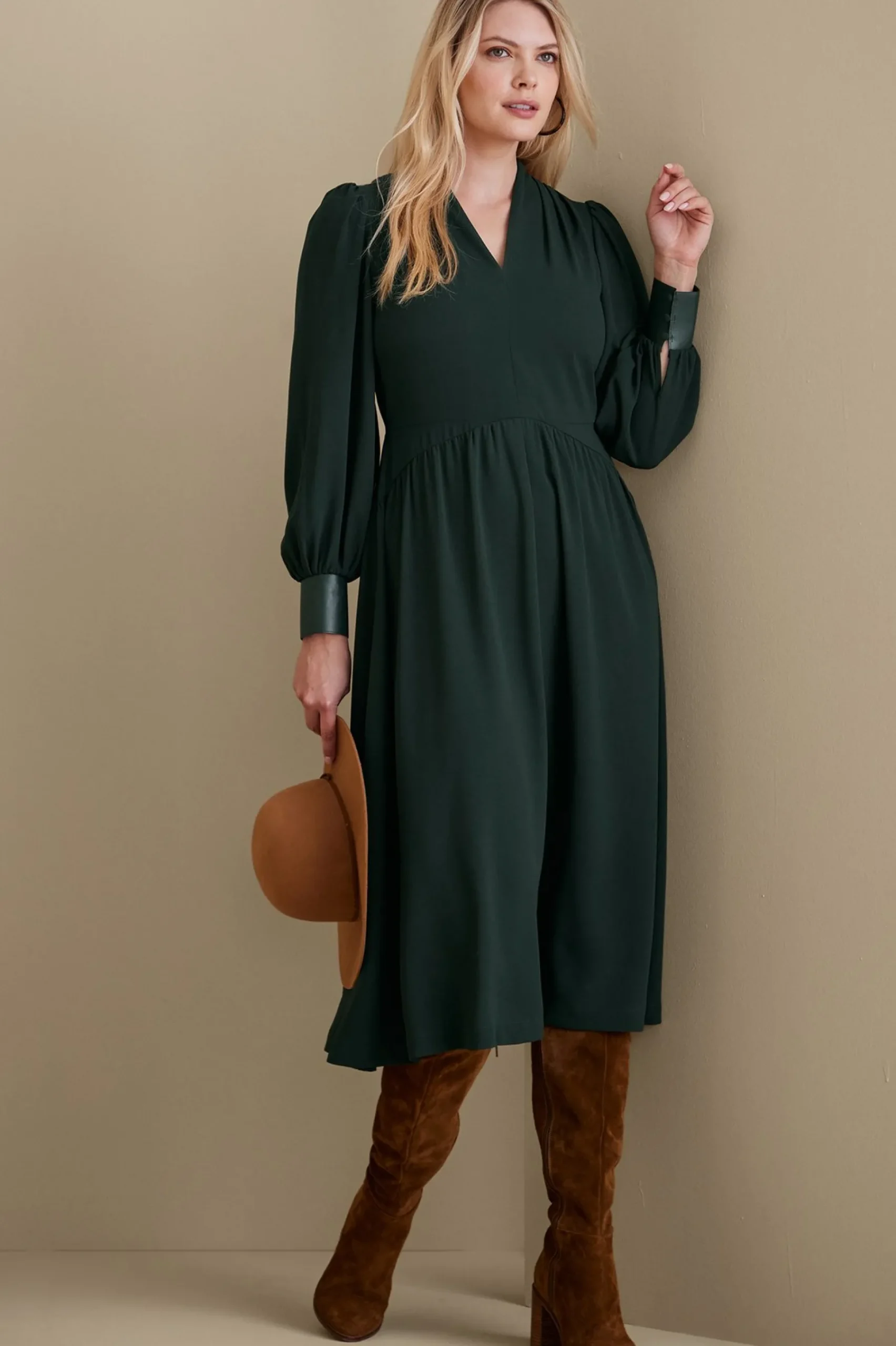 forever favorites|work to play-Soft Surroundings Katrina Dress Jewel Green