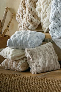 Bedding Essentials|pillows-Soft Surroundings La Parisienne Faux Fur Pillow Snow Leopard