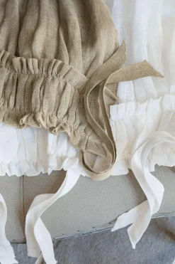 Window Coverings-Soft Surroundings Linen Balloon Drapery Panel Ivory