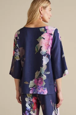 Into The Blues|Vacation Shop-Soft Surroundings Lizette Top Marseille Floral Exploded