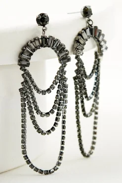 Earrings|earrings-Soft Surroundings Louisa Chandelier Earring Hematite