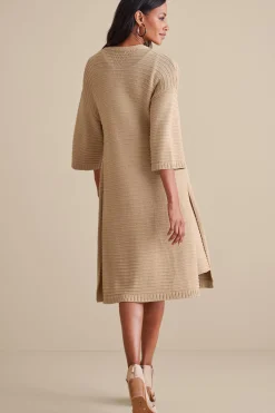 Sweaters & Cardigans|elbow length-Soft Surroundings Lucera Cardigan Sand Dune
