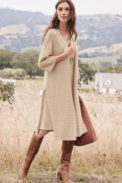 Sweaters & Cardigans|elbow length-Soft Surroundings Lucera Cardigan Sand Dune