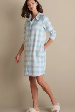 Sleepwear & Lounge-Soft Surroundings Mad About Plaid Sleep Dress Red Plaid